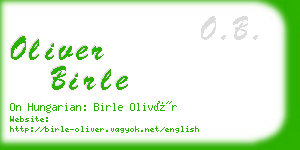 oliver birle business card